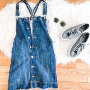 90’s Style Denim Overall Dress